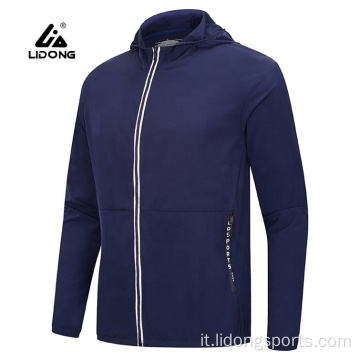 Ultimo design Men Sports Sports Shin Gym Zip Hoodie